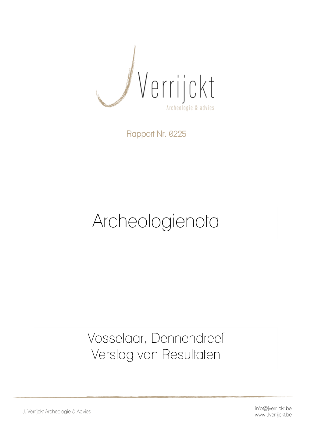 J. Verrijckt Rapport