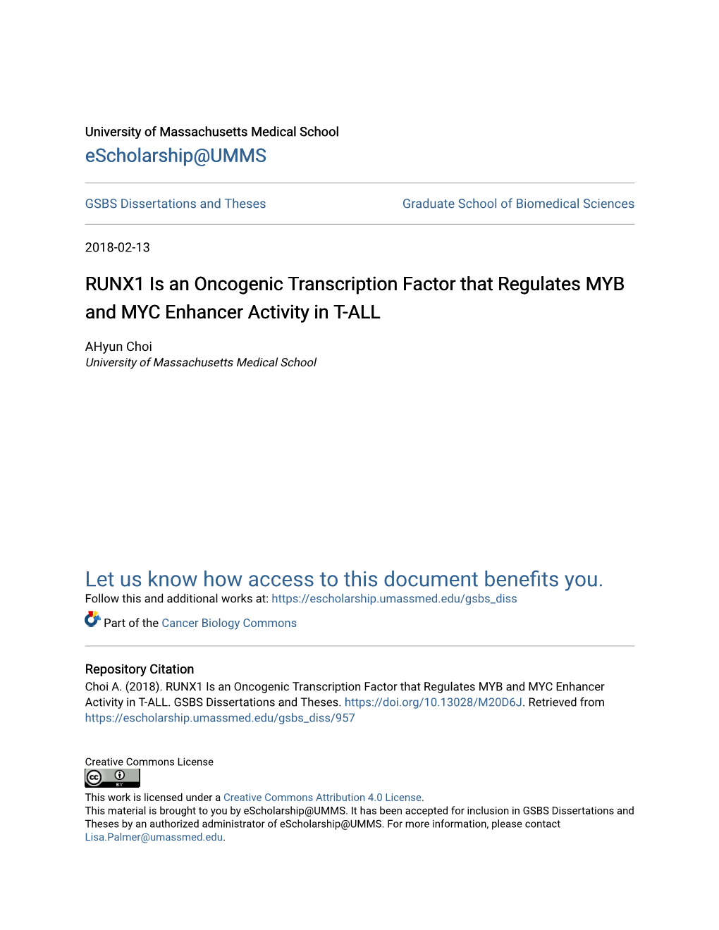 RUNX1 Is an Oncogenic Transcription Factor That Regulates MYB and MYC Enhancer Activity in T-ALL