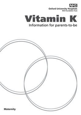 Vitamin K Information for Parents-To-Be