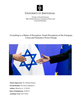 Israeli Perceptions of the European Union and Normative Power Europe