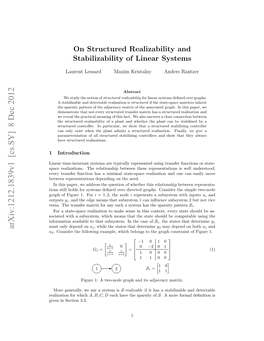 On Structured Realizability and Stabilizability of Linear Systems