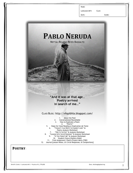 Pablo Neruda Neftali Ricardo Reyes Basoalto