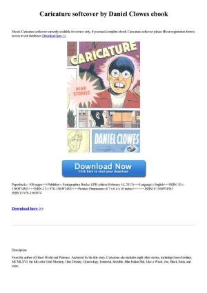 Caricature Softcover by Daniel Clowes Ebook