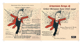 Armenian Songs of Grikor Mirzaian Suni (1876-1939)