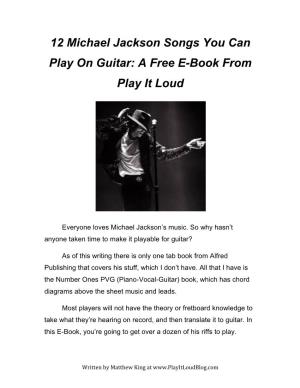 12 Michael Jackson Riffs You Can Play on Guitar, by Play It Loud