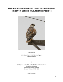 Status of 10 Bird Species of Conservation Concern, Vol. 2