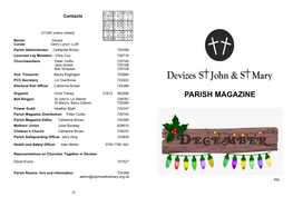 PARISH MAGAZINE Bell Ringers St John's: Liz Merritt 726767 St Mary's: Barry Osborn 725389