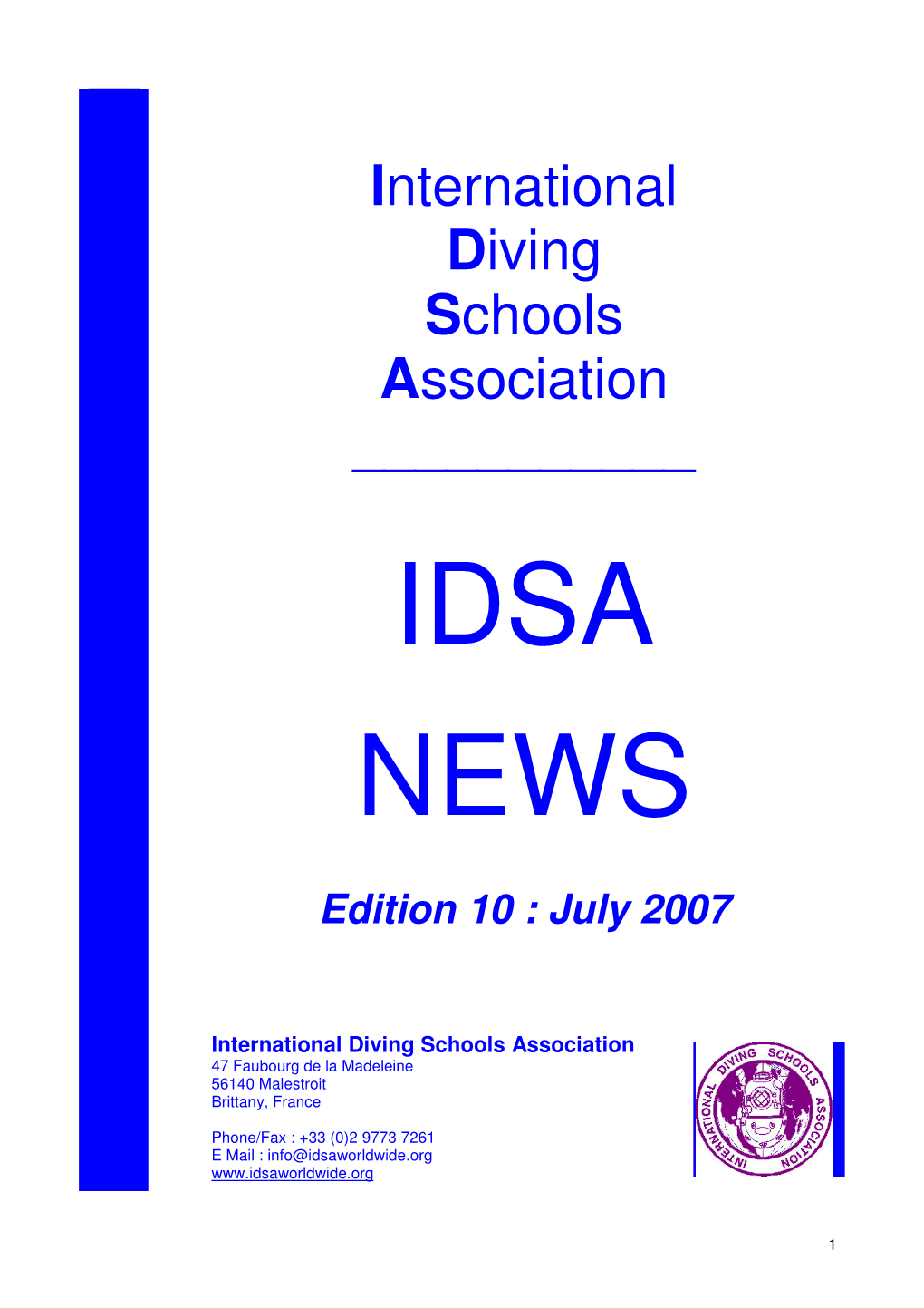 International Diving Schools Association ______