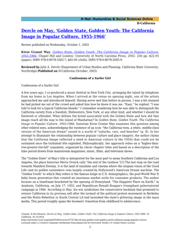 Golden State, Golden Youth: the California Image in Popular Culture, 1955-1966'