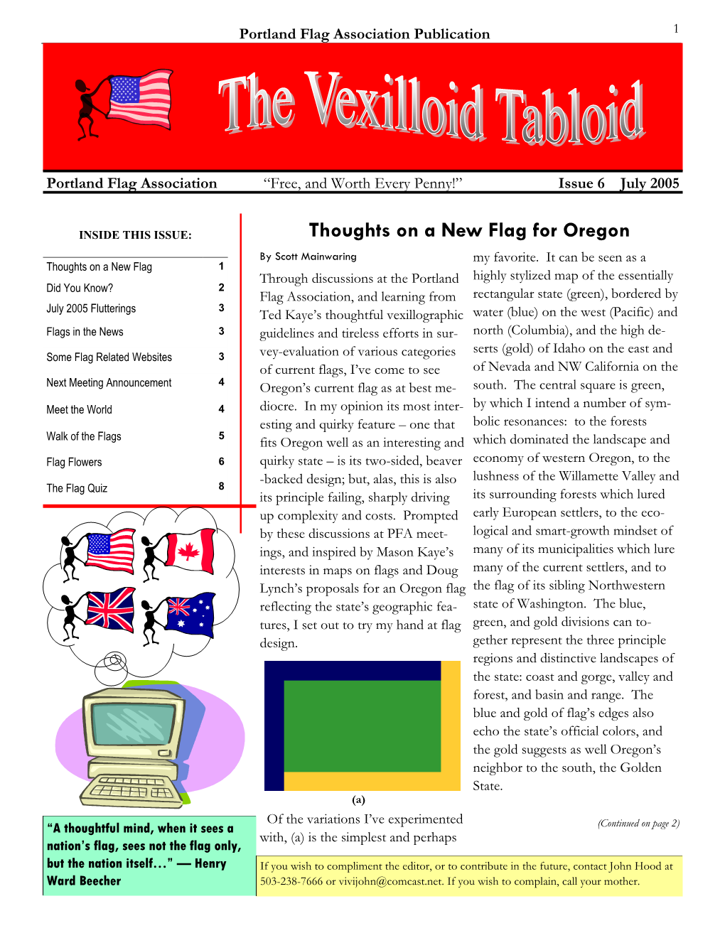 The Vexilloid Tabloid #6, July 2005