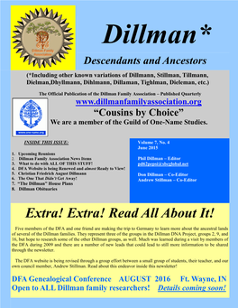 Dillman News Vol 7 No 4