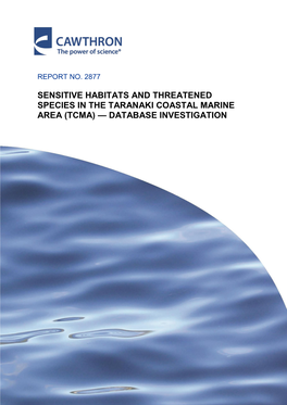 Sensitive Habitats and Threatened Species in the Taranaki Coastal Marine Area (Tcma) — Database Investigation