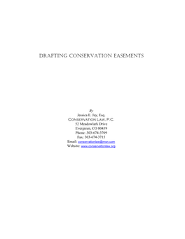 Drafting CONSERVATION Easements