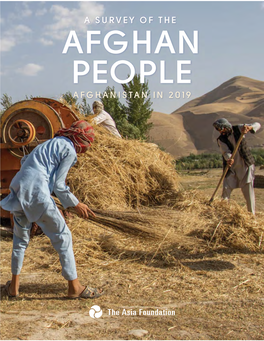 Afghanistan in 2019 a Survey of the Afghan People Afghanistan in 2019 Afghanistan in 2019 a Survey of the Afghan People