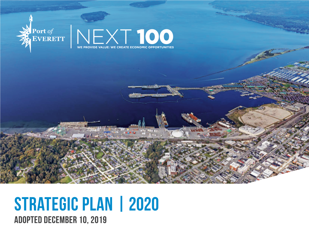 Strategic Plan | 2020 Adopted December 10, 2019 TIMELINE