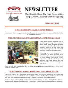 NEWSLETTER the Granite State Carriage Association