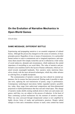 On the Evolution of Narrative Mechanics in Open-World Games