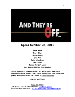 Opens October 28, 2011