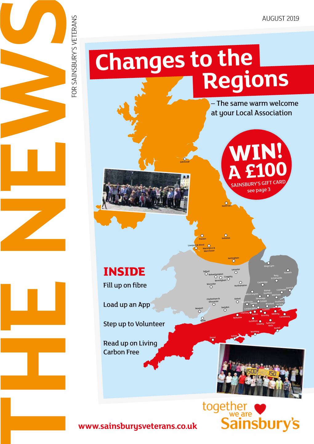 Changes to the Regions for SAINSBURY’S VETERANS for – the Same Warm Welcome at Your Local Association