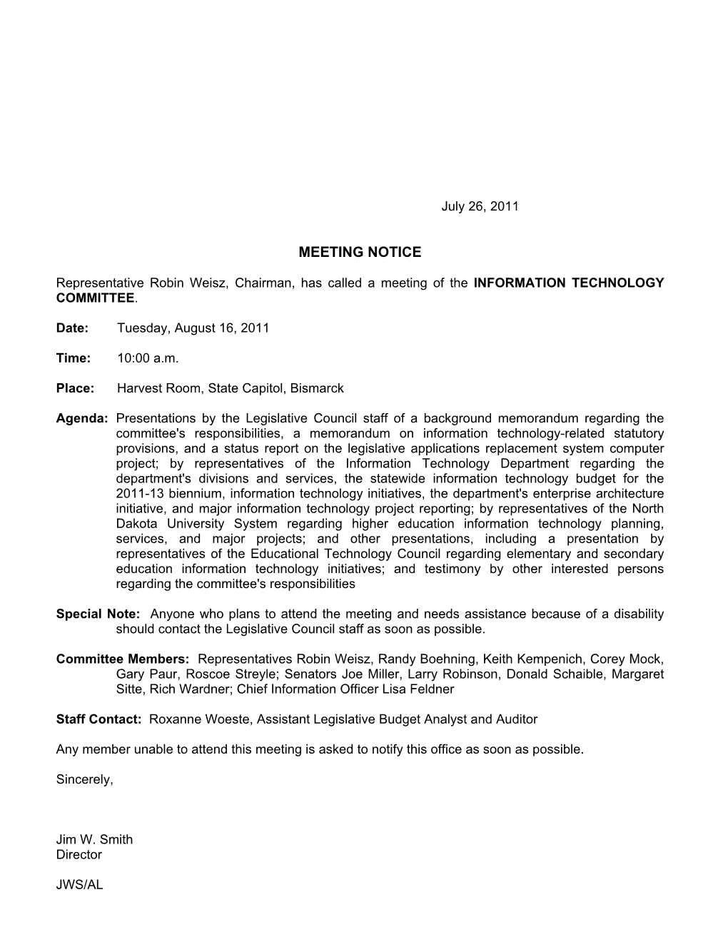 Meeting Notice