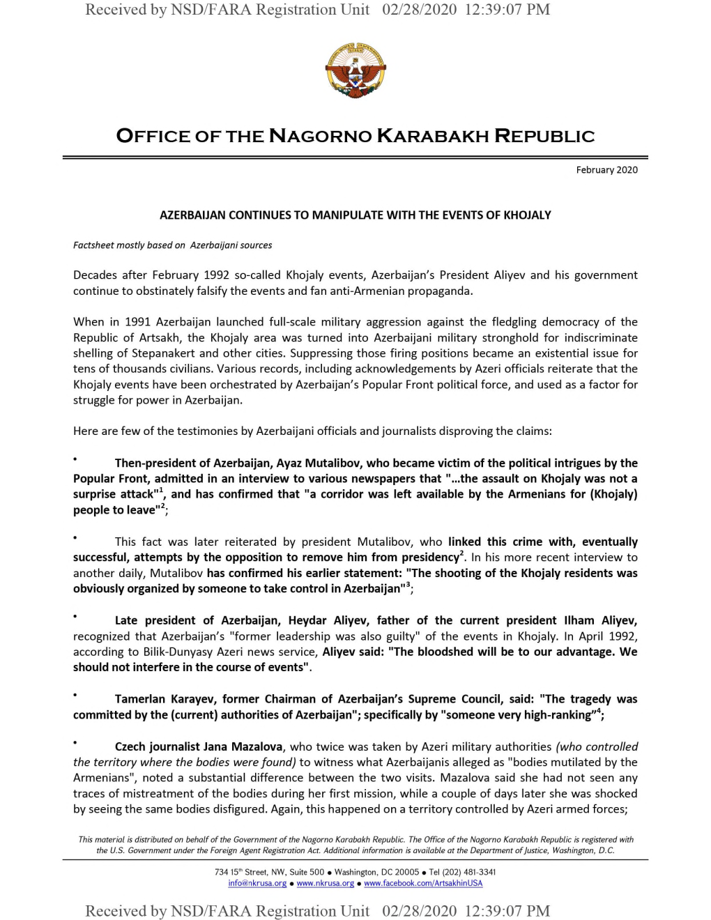 Office of the Nagorno Karabakh Republic