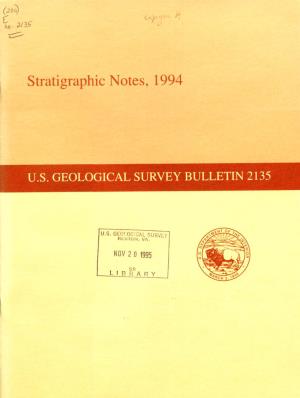 Stratigraphic Notes, 1994