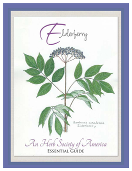 Herb Society of America – ESSENTIAL GUIDE to ELDERBERRY