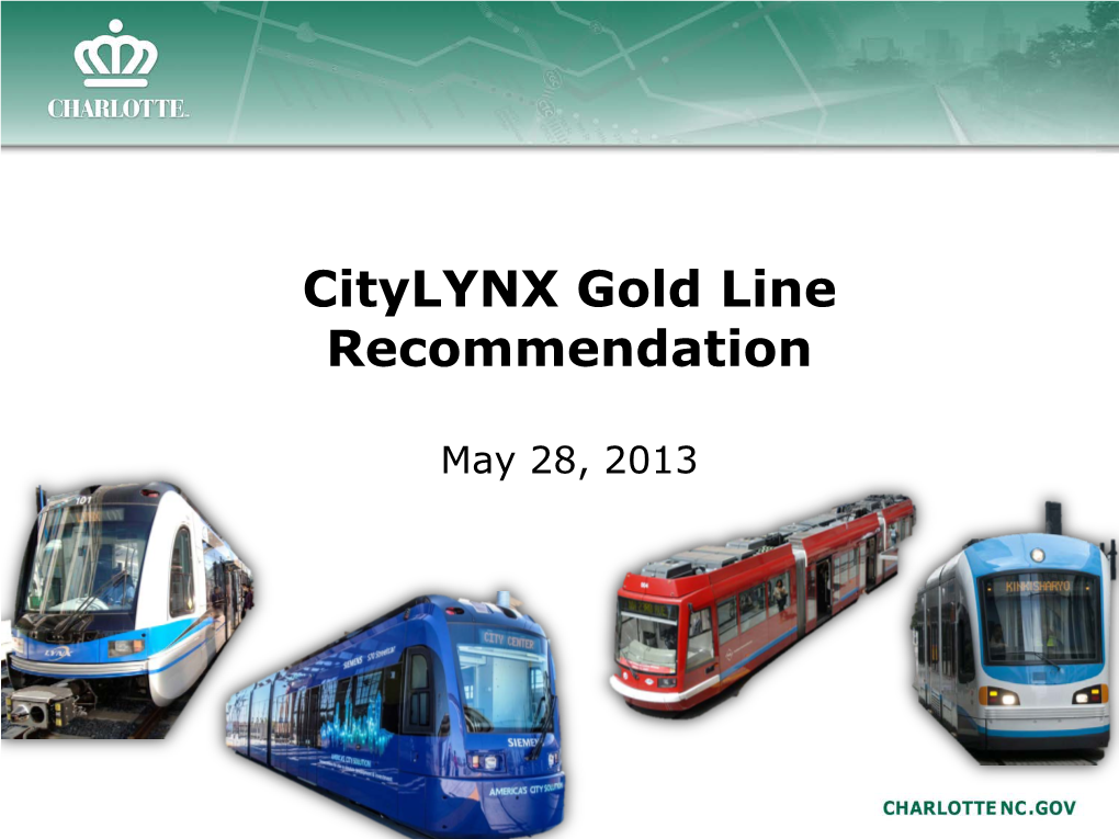 Citylynx Gold Line Recommendation