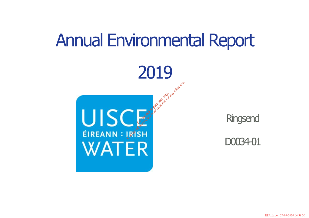 Annual Environmental Report 2019