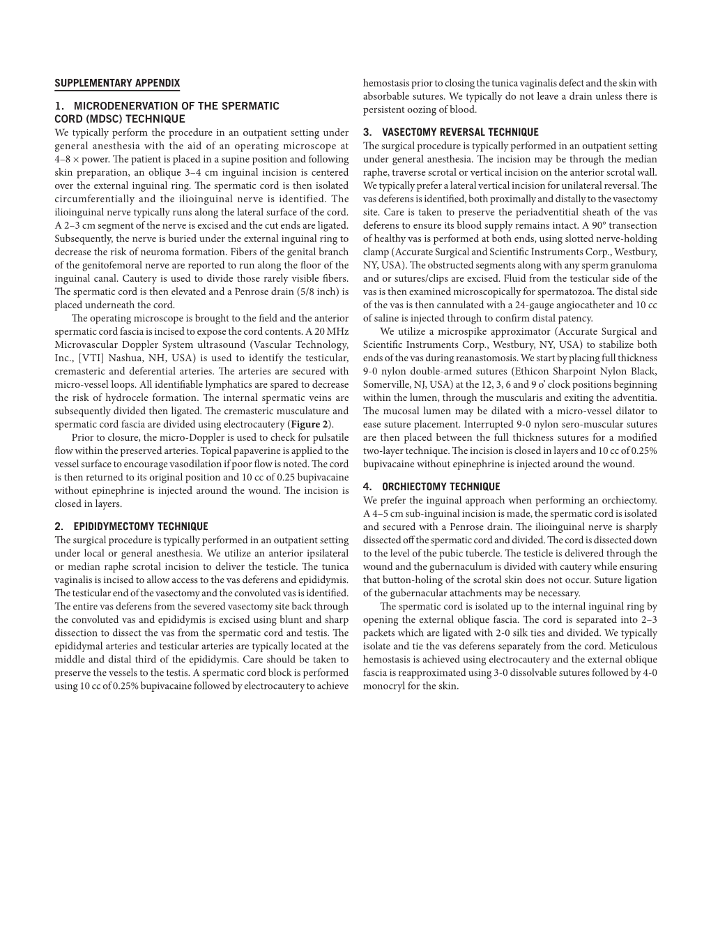 Supplementary Appendix 1. Microdenervation of The