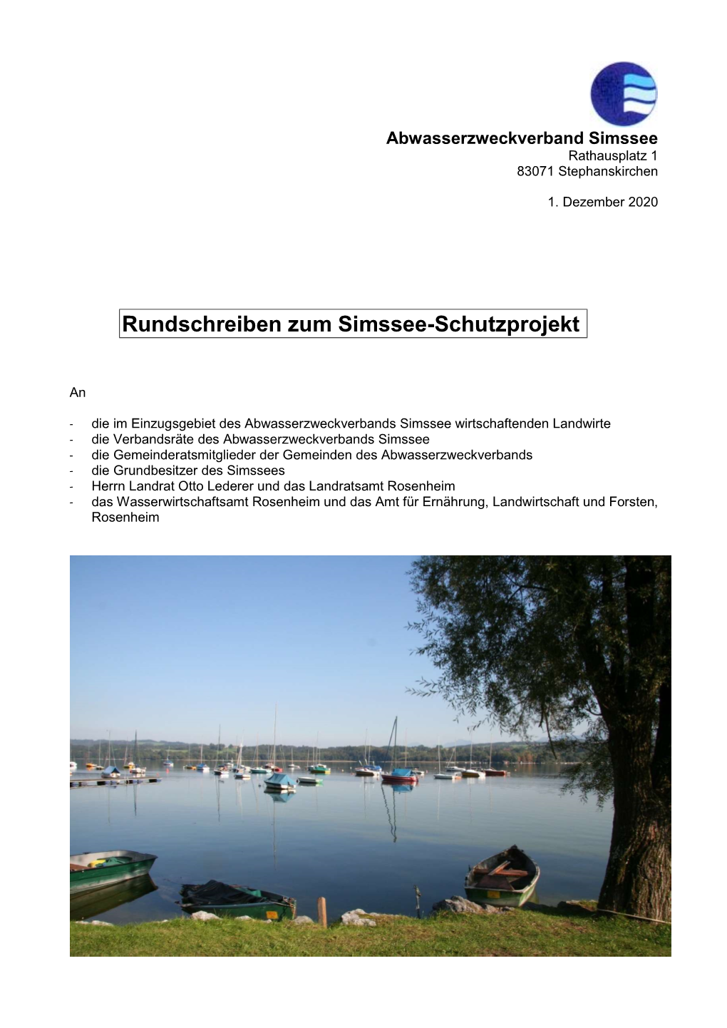 Rundschreiben Zum Simssee-Schutzprojekt