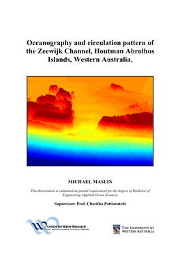 Oceanography and Circulation Pattern of the Zeewijk Channel, Houtman Abrolhos Islands, Western Australia