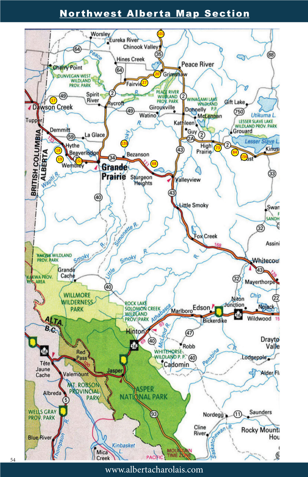 Northwest Alberta Map Section No