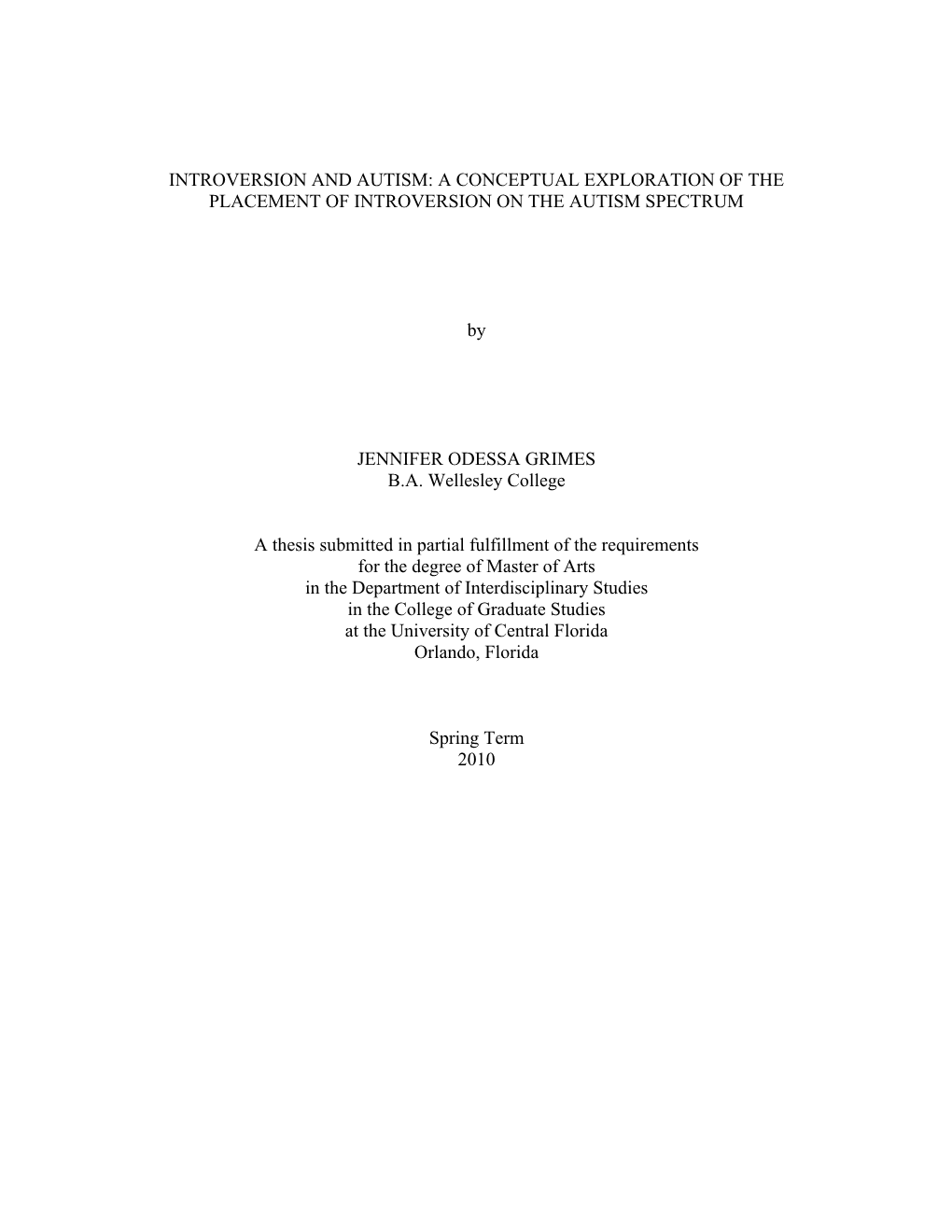 Introversion and Autism: a Conceptual Exploration of the Placement of Introversion on the Autism Spectrum