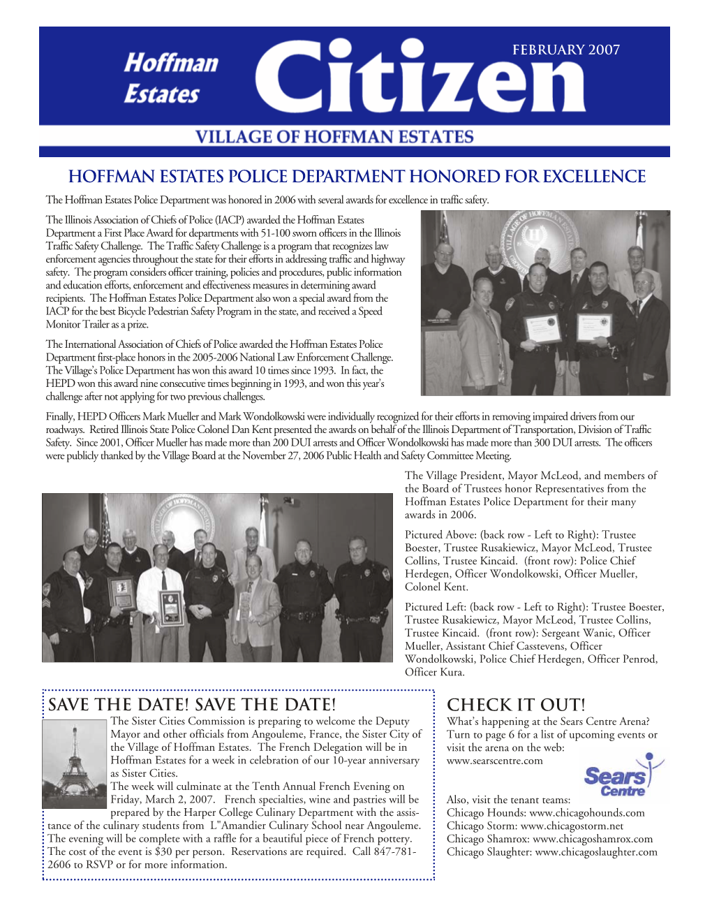 Hoffman Estates Police Department Honored for Excellence