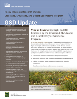 Grassland, Shrubland, and Desert Ecosystems (GSD)