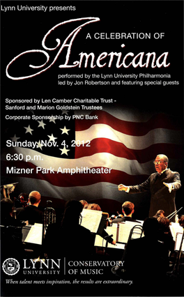 2012-2013 Philharmonia at Mizner-A Celebration of Americana