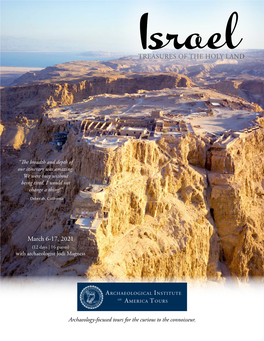 Treasures of the Holy Land Israelmarch 6-17, 2021 (12 Days | 16 Guests) with Archaeologist Jodi Magness