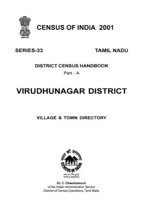 District Census Handbook, Virudhunagar, Part-XII-A, Series-33