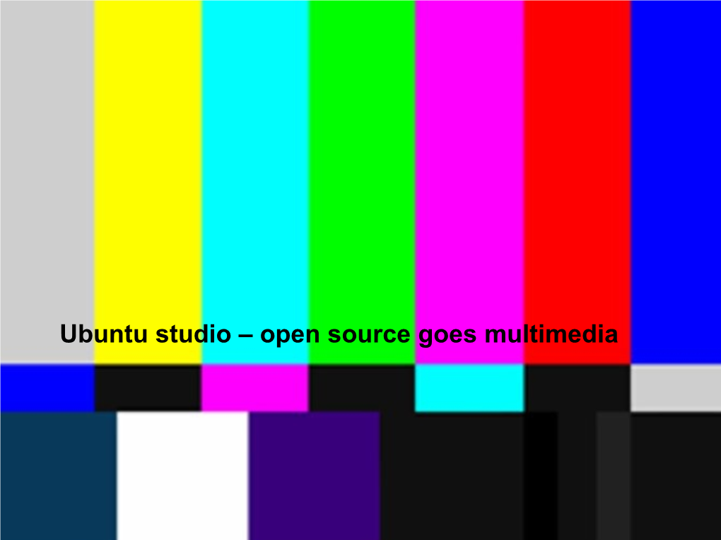 Ubuntu Studio – Open Source Goes Multimedia