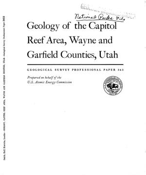 Geology of the Capitol Reef Area, Wayne and Garfield Counties, Utah