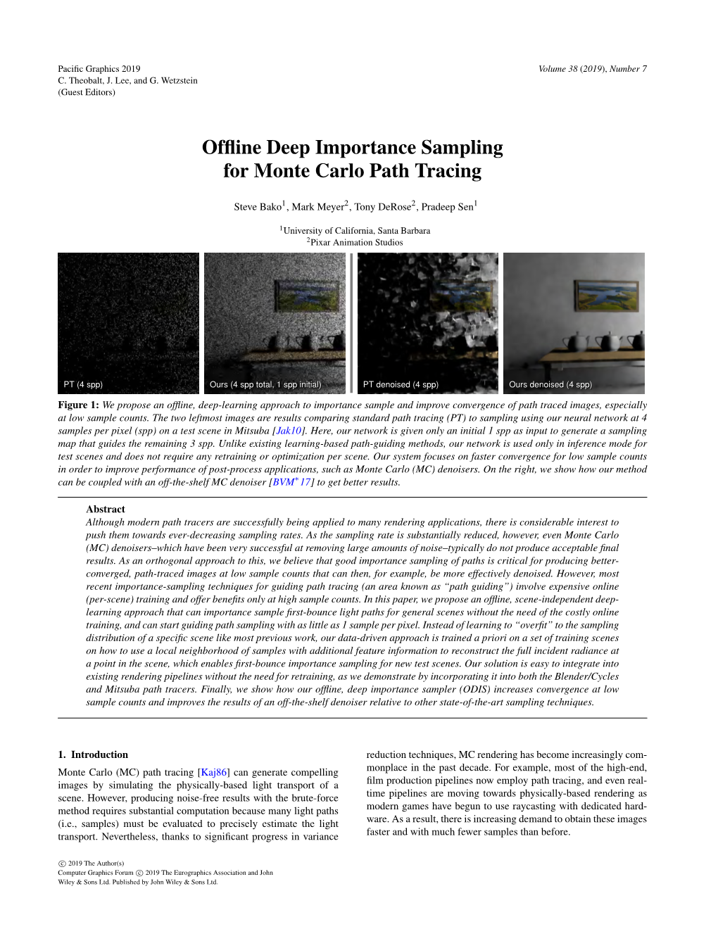 Offline Deep Importance Sampling for Monte Carlo Path Tracing