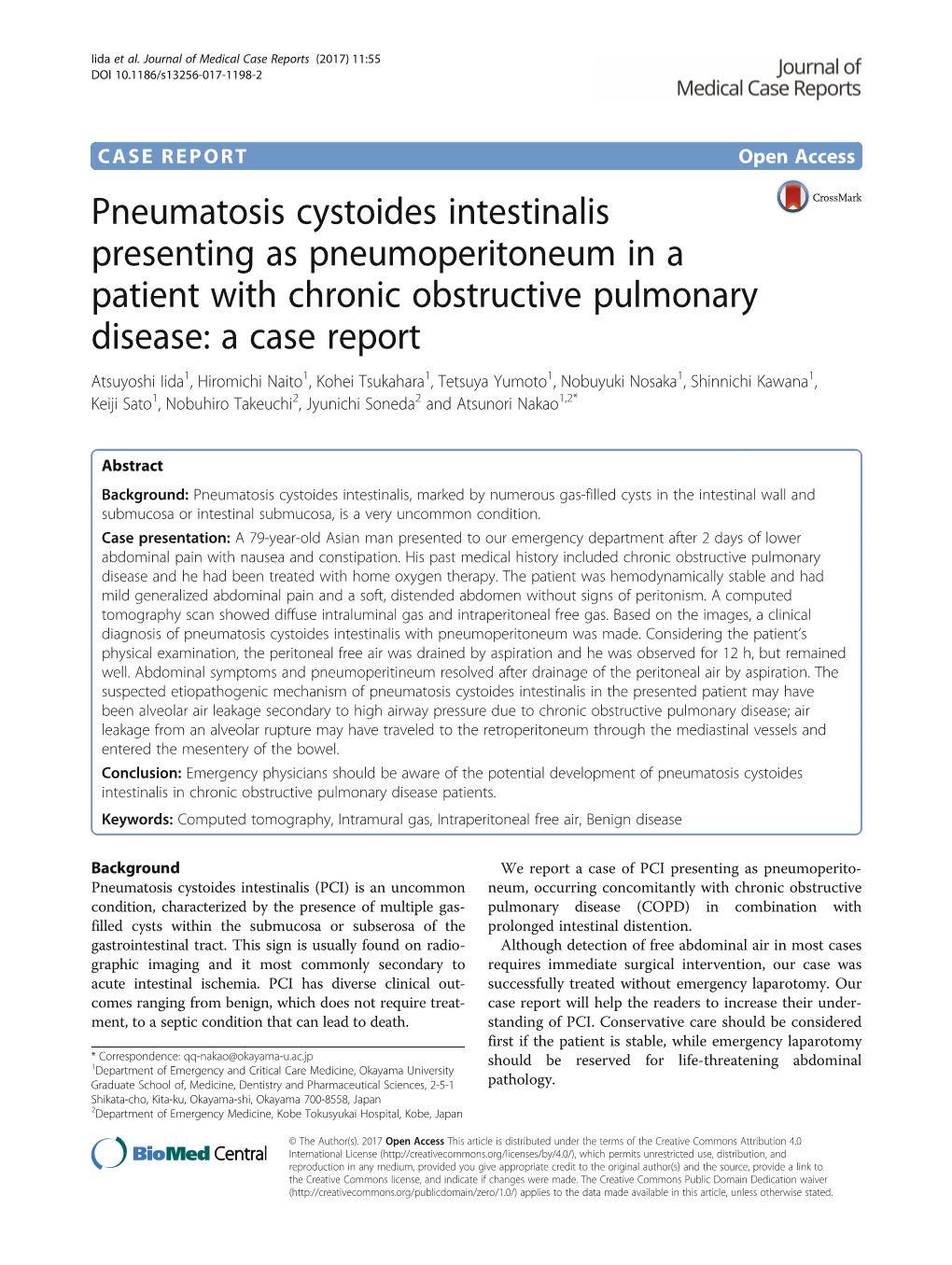 Pneumatosis Cystoides Intestinalis