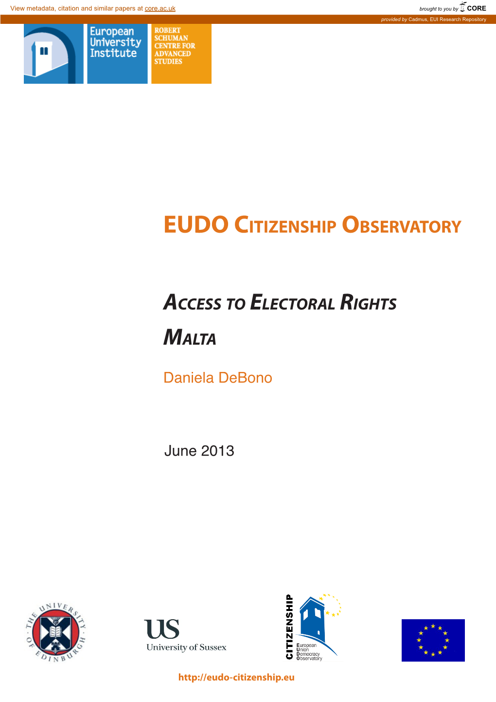 Access to Electoral Rights in Malta