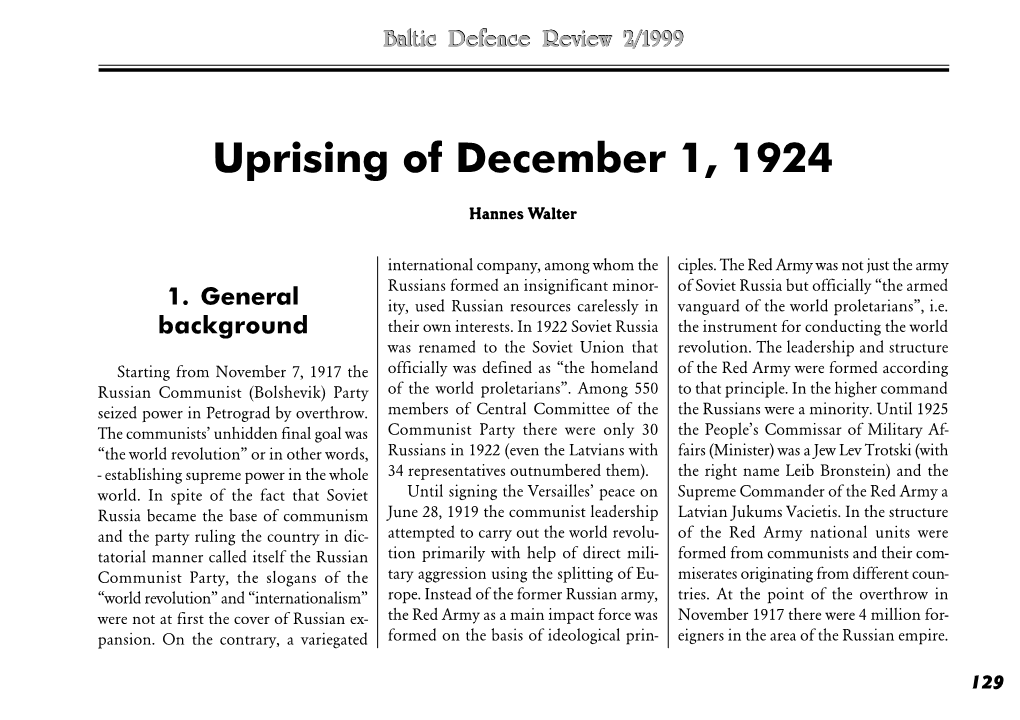 Uprising of December 1, 1924