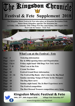 Festival & Fete Supplement 2018