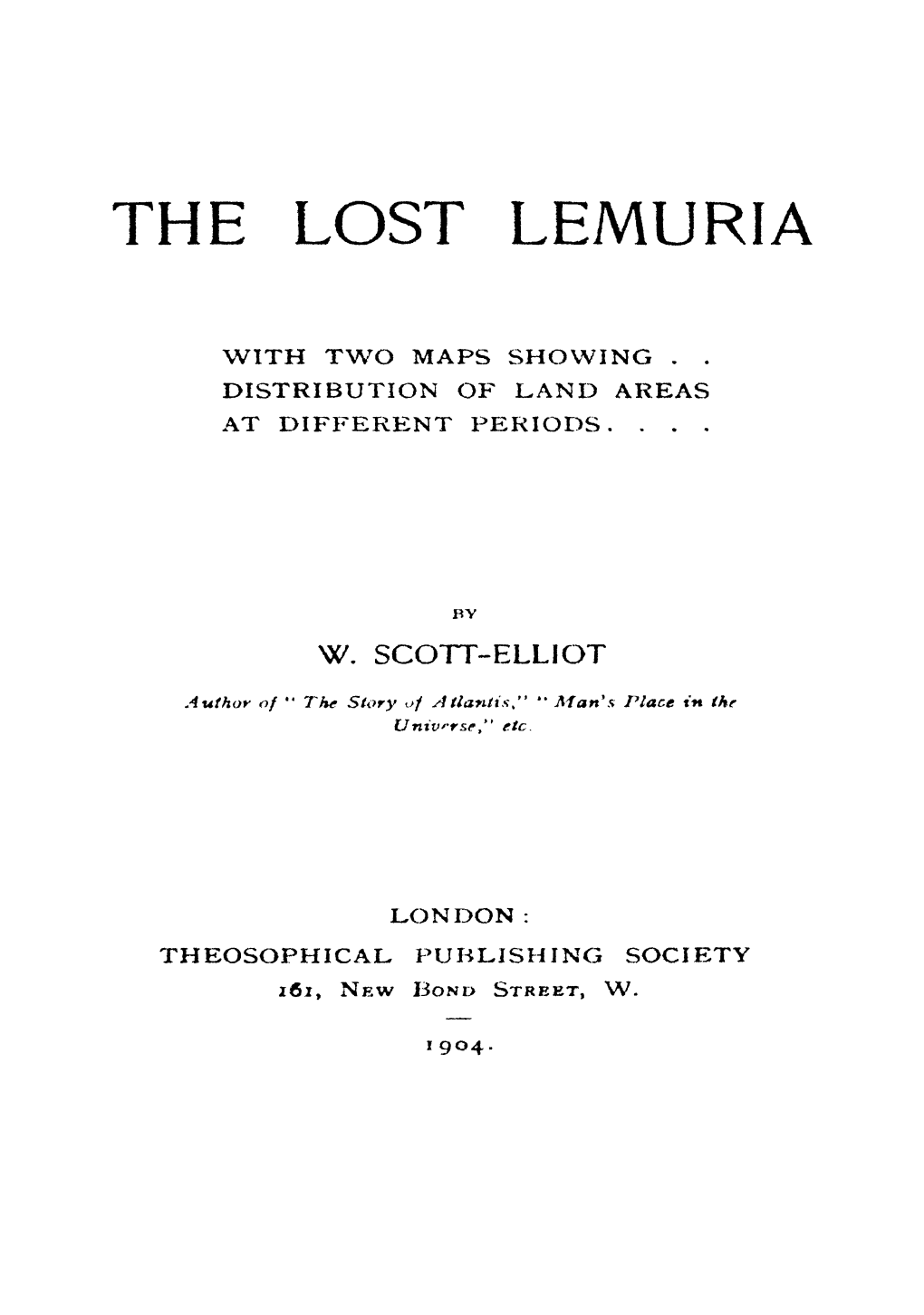 The Lost Lemuria