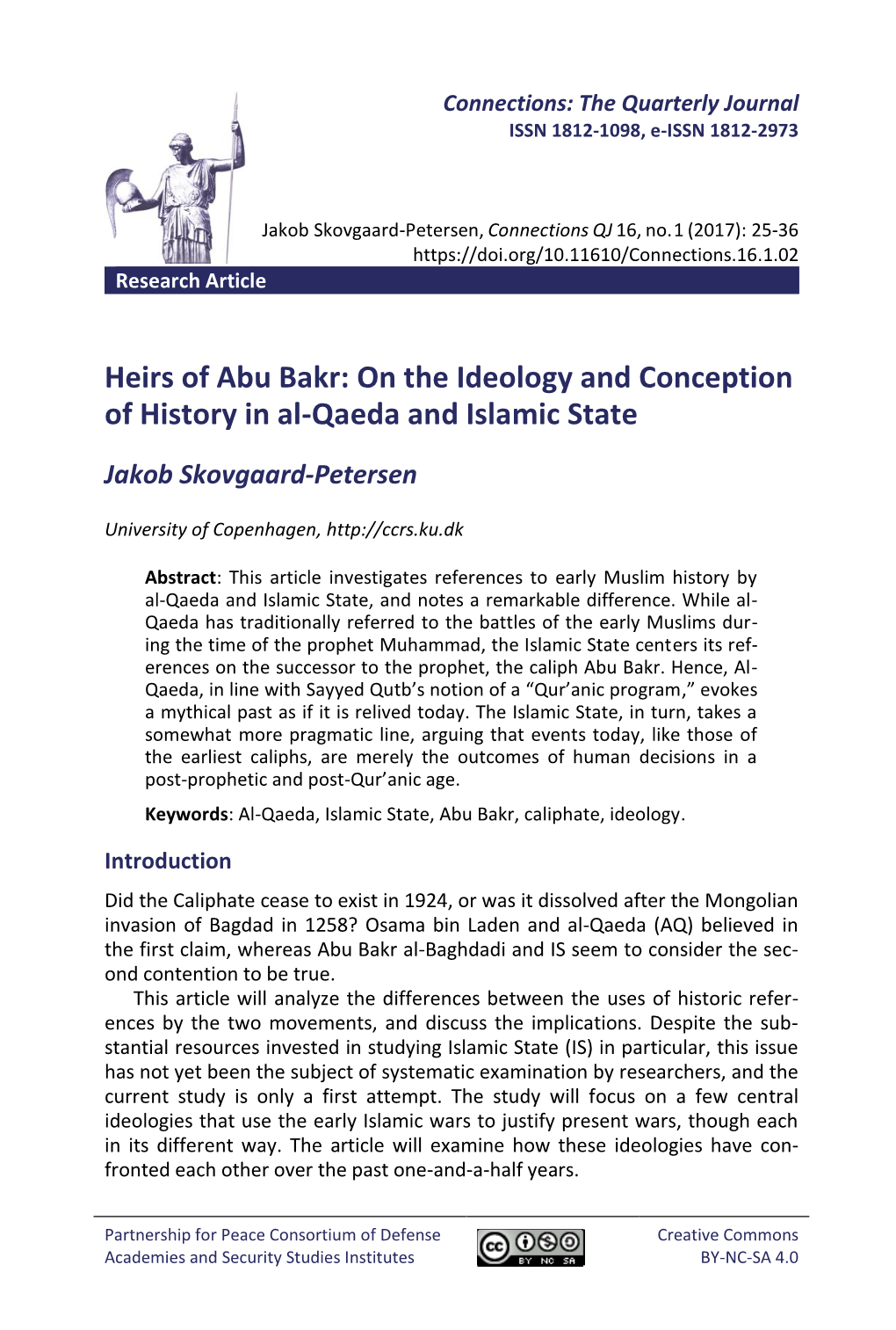 Heirs of Abu Bakr: on the Ideology and Conception of History in Al-Qaeda and Islamic State