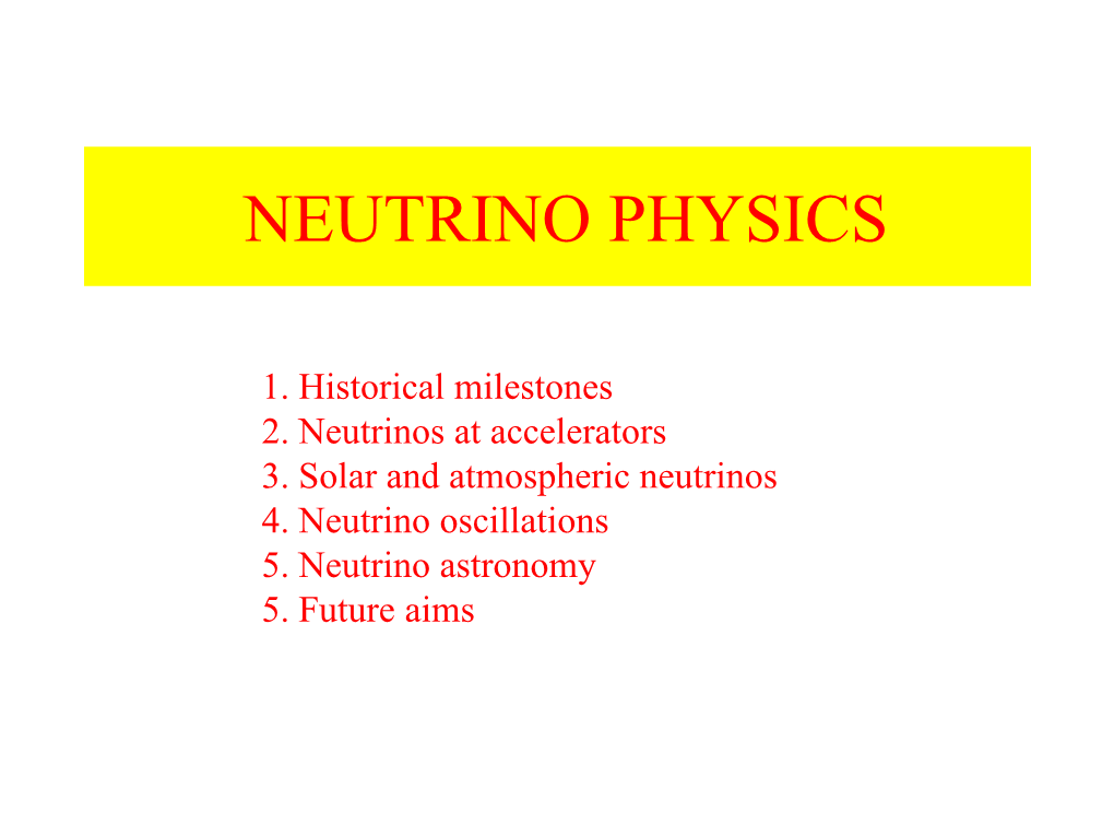 Les Neutrinos