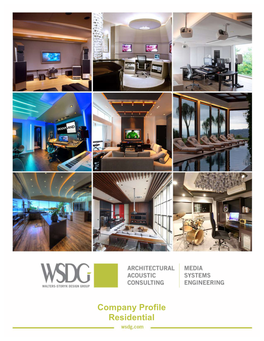 2021 WSDG Company Profile Residential